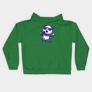 Cute Panda Singing Cartoon Kids Hoodie